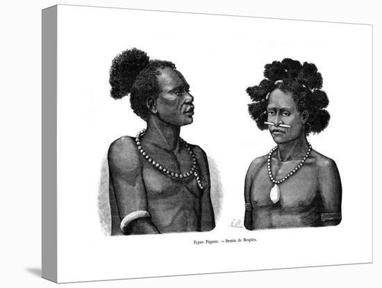 Papuan Types, 19th Century-Mesples-Stretched Canvas