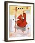 Papy Pechou au Basket-Hubert Rublon-Framed Art Print