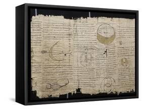 Papyrus astronomique d'Eudoxe-null-Framed Stretched Canvas