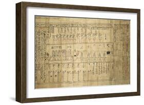 Papyrus d'Ankheseniset : voyage du dieu solaire dans les régions de l'Au-de-null-Framed Giclee Print