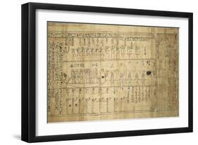 Papyrus d'Ankheseniset : voyage du dieu solaire dans les régions de l'Au-de-null-Framed Giclee Print