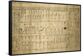 Papyrus d'Ankheseniset : voyage du dieu solaire dans les régions de l'Au-de-null-Framed Stretched Canvas