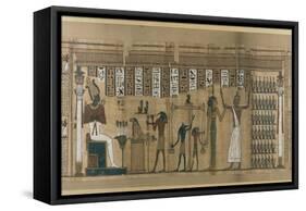 Papyrus funéraire de Nesmin : le défunt est introduit auprès d'Osiris-null-Framed Stretched Canvas