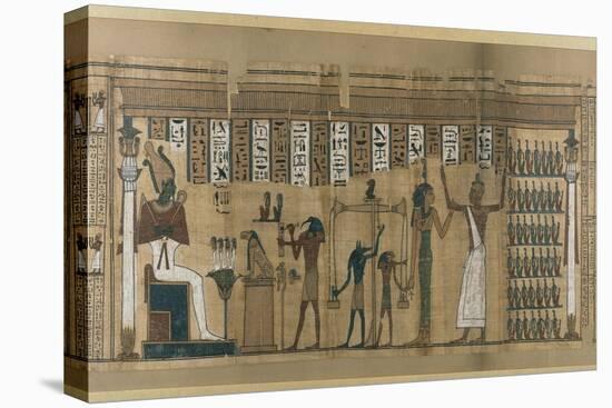 Papyrus funéraire de Nesmin : le défunt est introduit auprès d'Osiris-null-Stretched Canvas