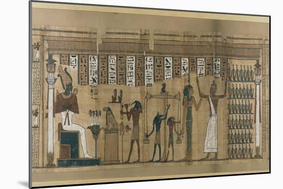 Papyrus funéraire de Nesmin : le défunt est introduit auprès d'Osiris-null-Mounted Giclee Print