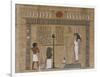 Papyrus funéraire : scène de psychostasie (pesée de l'âme)-null-Framed Giclee Print