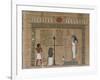 Papyrus funéraire : scène de psychostasie (pesée de l'âme)-null-Framed Giclee Print