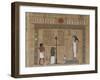 Papyrus funéraire : scène de psychostasie (pesée de l'âme)-null-Framed Giclee Print