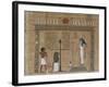 Papyrus funéraire : scène de psychostasie (pesée de l'âme)-null-Framed Giclee Print