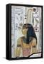 Papyrus image of the goddess Maat. Artist: Unknown-Unknown-Framed Stretched Canvas