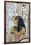 Papyrus image of the goddess Maat. Artist: Unknown-Unknown-Framed Giclee Print