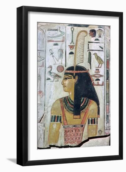 Papyrus image of the goddess Maat. Artist: Unknown-Unknown-Framed Giclee Print