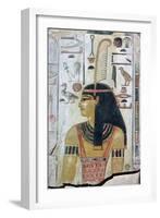 Papyrus image of the goddess Maat. Artist: Unknown-Unknown-Framed Giclee Print