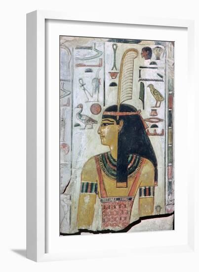 Papyrus image of the goddess Maat. Artist: Unknown-Unknown-Framed Giclee Print