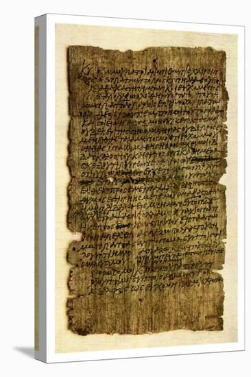 Papyrus Letter from a Schoolboy to His Father, C200 Ad-null-Stretched Canvas