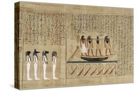 Papyrus mythologique d'Imenemsaouf, Supérieur des porteurs de bouclier-quera d'Amon-null-Stretched Canvas