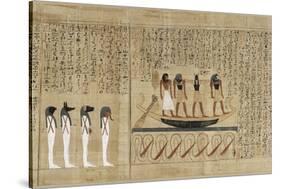 Papyrus mythologique d'Imenemsaouf, Supérieur des porteurs de bouclier-quera d'Amon-null-Stretched Canvas