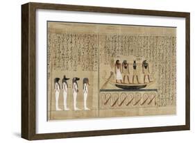 Papyrus mythologique d'Imenemsaouf, Supérieur des porteurs de bouclier-quera d'Amon-null-Framed Giclee Print