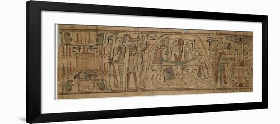 Papyrus mythologique de Neskapashouty, scribe comptable des grains du grenier d'Amon-null-Framed Premium Giclee Print