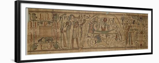 Papyrus mythologique de Neskapashouty, scribe comptable des grains du grenier d'Amon-null-Framed Premium Giclee Print