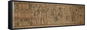 Papyrus mythologique de Neskapashouty, scribe comptable des grains du grenier d'Amon-null-Framed Stretched Canvas