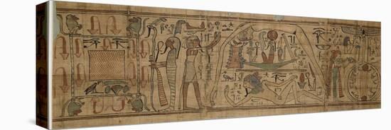 Papyrus mythologique de Neskapashouty, scribe comptable des grains du grenier d'Amon-null-Stretched Canvas