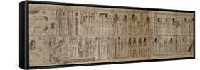 Papyrus mythologique de Serimen-null-Framed Stretched Canvas