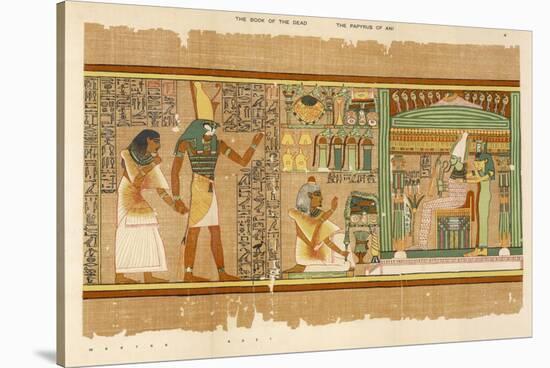 Papyrus of Ani the Dead Ani Judged Innocent is Presented by Horus to Osiris-E.a. Wallis Budge-Stretched Canvas