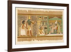 Papyrus of Ani the Dead Ani Judged Innocent is Presented by Horus to Osiris-E.a. Wallis Budge-Framed Photographic Print