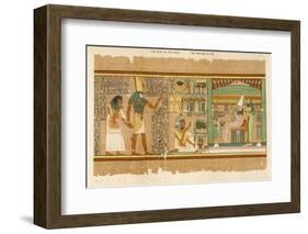 Papyrus of Ani the Dead Ani Judged Innocent is Presented by Horus to Osiris-E.a. Wallis Budge-Framed Photographic Print