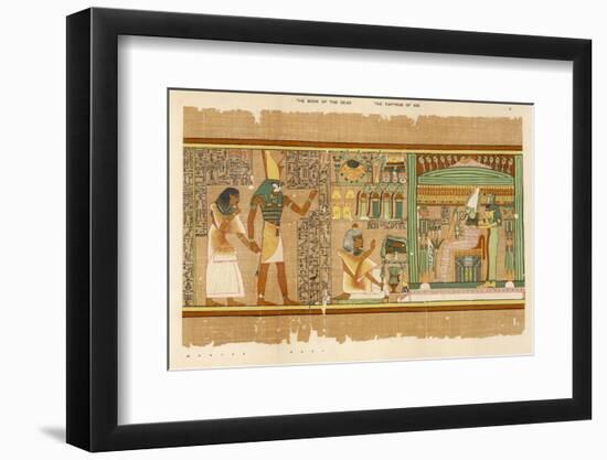 Papyrus of Ani the Dead Ani Judged Innocent is Presented by Horus to Osiris-E.a. Wallis Budge-Framed Photographic Print