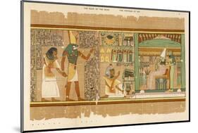Papyrus of Ani the Dead Ani Judged Innocent is Presented by Horus to Osiris-E.a. Wallis Budge-Mounted Photographic Print