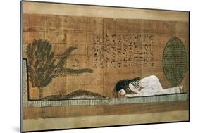 Papyrus of Scene of Worship of the Crocodile God Sobek-null-Mounted Giclee Print