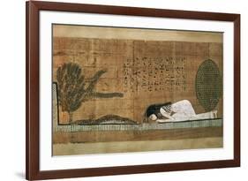 Papyrus of Scene of Worship of the Crocodile God Sobek-null-Framed Giclee Print