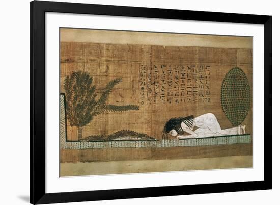 Papyrus of Scene of Worship of the Crocodile God Sobek-null-Framed Giclee Print