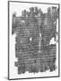 Papyrus Roll with Epistle to the Hebrews-null-Mounted Premium Giclee Print