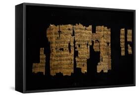 Papyrus Telling Story of Pharaoh Thutmose III, Ramesside Period-null-Framed Stretched Canvas