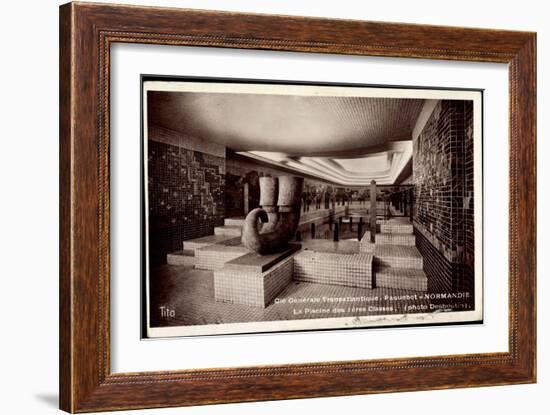 Paquebot Normandie, Cgt, Dampfer, Piscine, 1 Classe-null-Framed Giclee Print