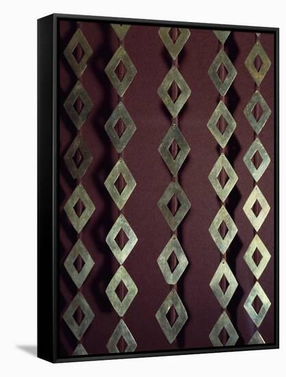Paquettes Gold Rhomboids-null-Framed Stretched Canvas