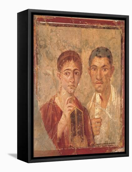 Paquius Proculus and His Wife (Terentius Neo and His Wife)-null-Framed Stretched Canvas