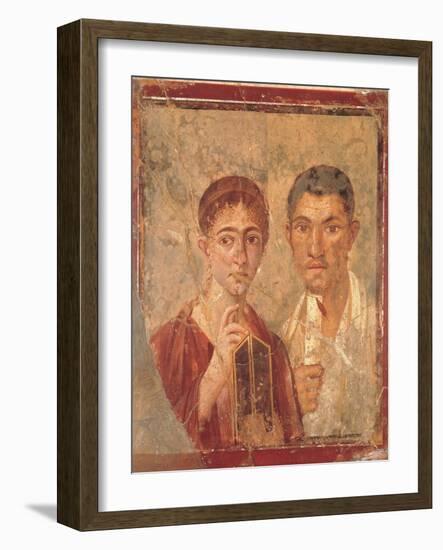 Paquius Proculus and His Wife (Terentius Neo and His Wife)-null-Framed Giclee Print