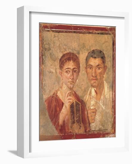 Paquius Proculus and His Wife (Terentius Neo and His Wife)-null-Framed Giclee Print