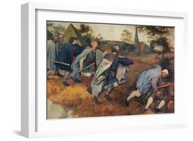 Parable of the Blind Leading the Blind, 1568-Pieter Bruegel the Elder-Framed Giclee Print