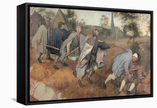 Parable of the Blind-Pieter Bruegel the Elder-Framed Stretched Canvas