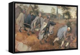 Parable of the Blind-Pieter Bruegel the Elder-Framed Stretched Canvas