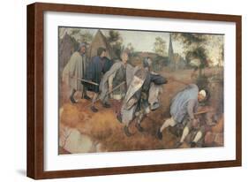 Parable of the Blind-Pieter Bruegel the Elder-Framed Art Print