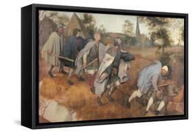 Parable of the Blind-Pieter Bruegel the Elder-Framed Stretched Canvas