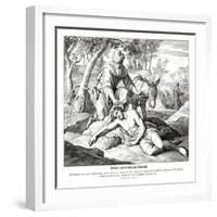 Parable of the good Samaritan, Gospel of Luke-Julius Schnorr von Carolsfeld-Framed Giclee Print