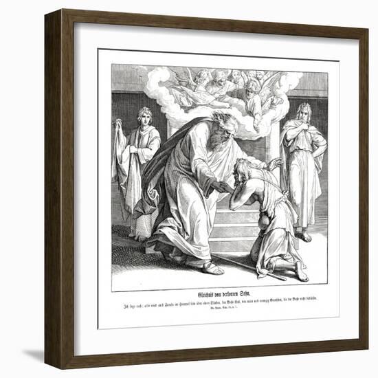 Parable of the good Samaritan, Gospel of Luke-Julius Schnorr von Carolsfeld-Framed Giclee Print