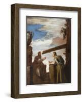 Parable of the Mot and the Beam-Domenico Fetti-Framed Art Print